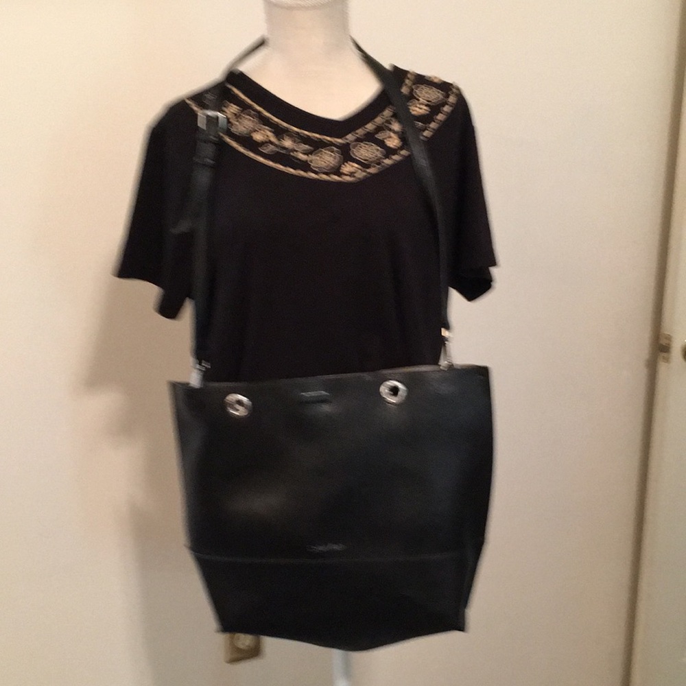 Black Calvin Klein large tote with strap